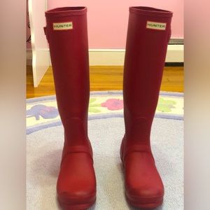 Hunter Original Rain Boots Military Red Size 8